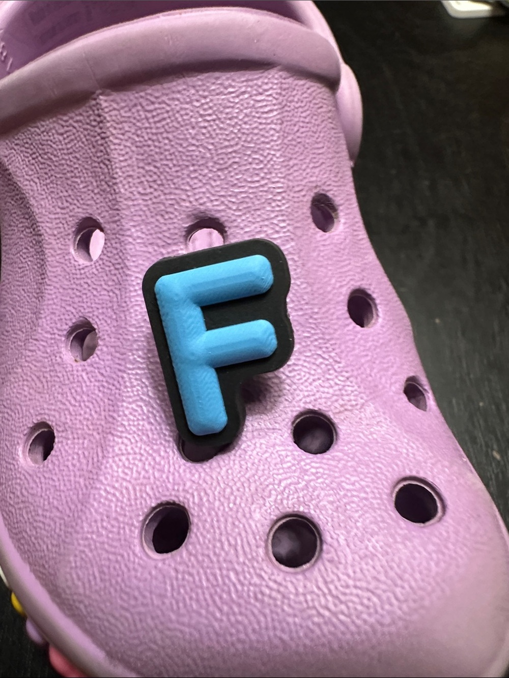 JIBBITZ Blue Letter 'F' Charm